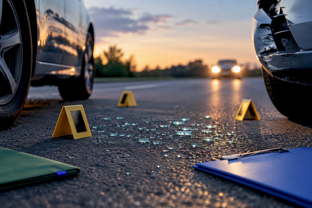 Roadside crash evidence used to assess fault